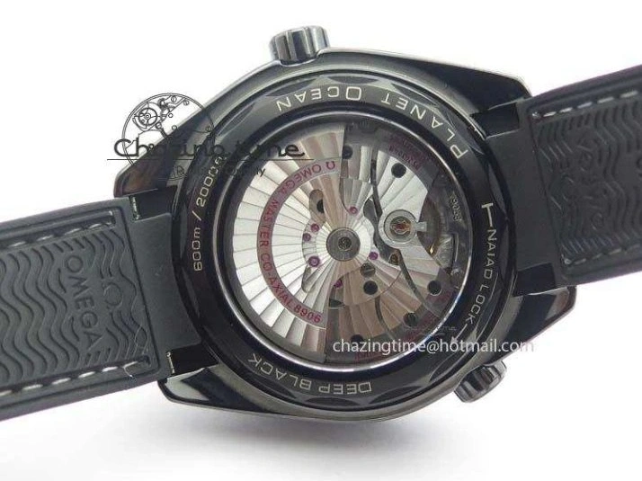 0502 Planet Ocean 45mm Real Ceramic BP-Maker Best Edition Black Dial On Nylon Rubber Strap A TopPick 8185
